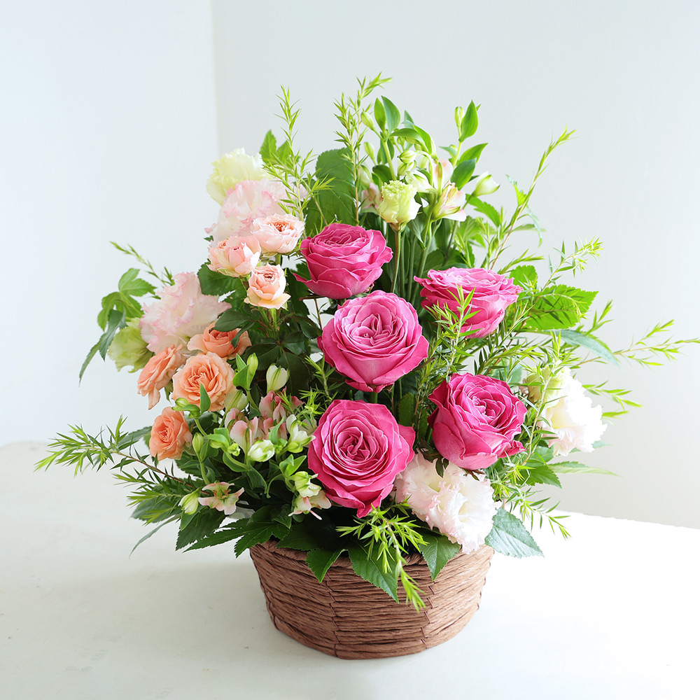 季節のフラワーアレンジメント 「ロゼ」L