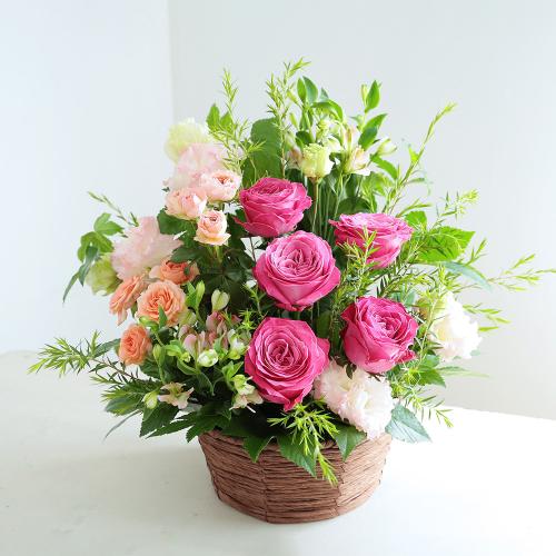 季節のフラワーアレンジメント 「ロゼ」L