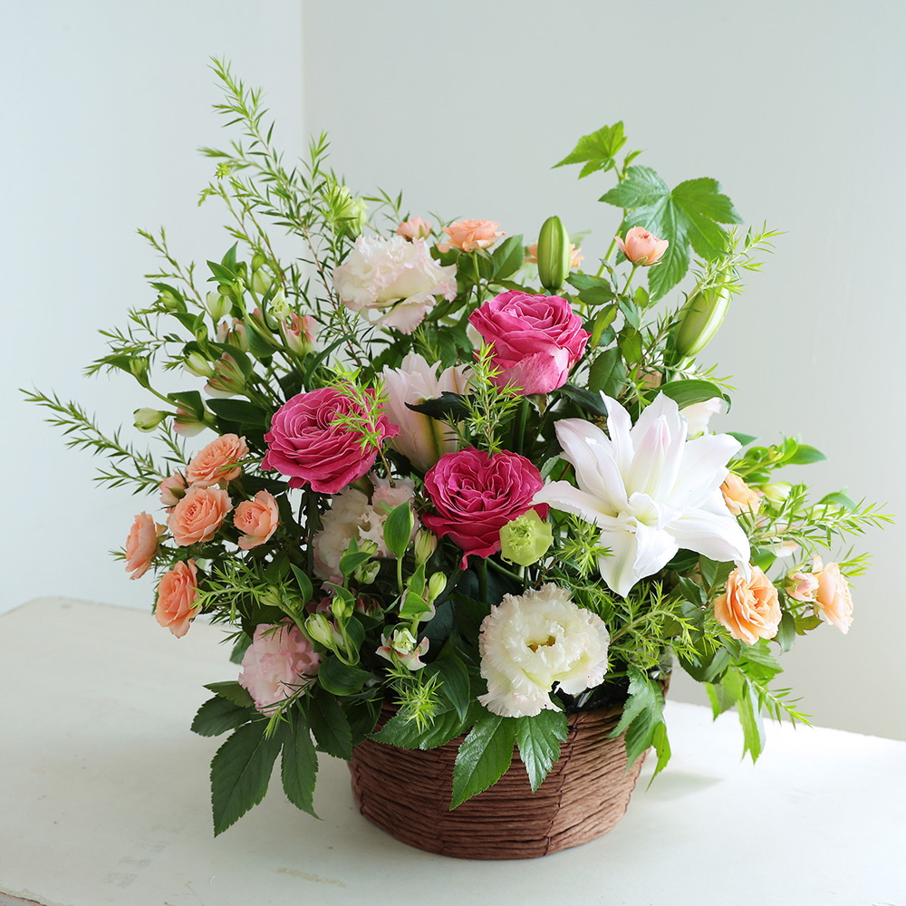 季節のフラワーアレンジメント 「ロゼ」XL