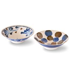 美濃焼　筆青 サラダめん鉢ペア