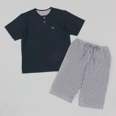 画像【父の日届け専用】紳士用パジャマ(半袖6分ズボン) M→L