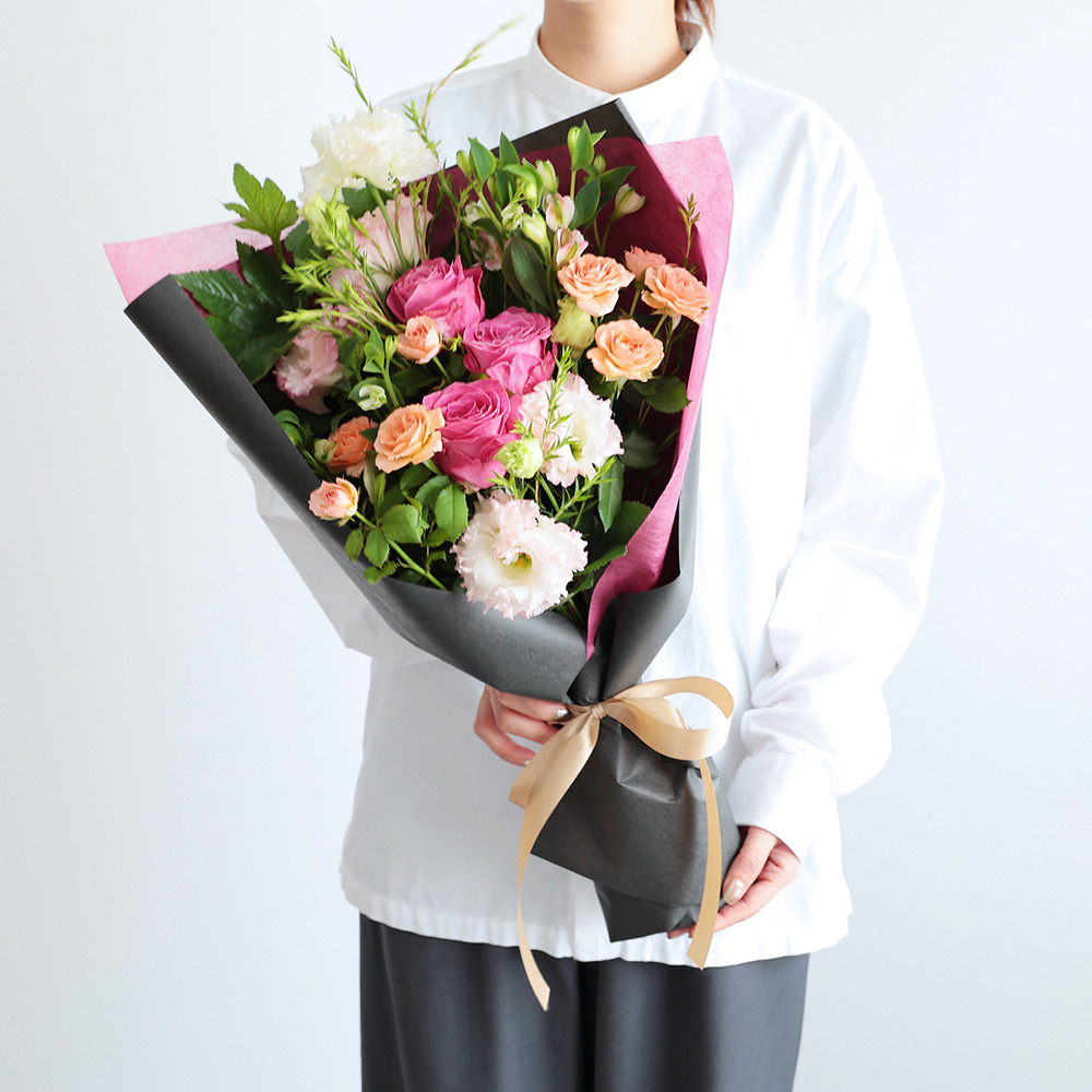 季節のフラワーブーケ 「ロゼ」M