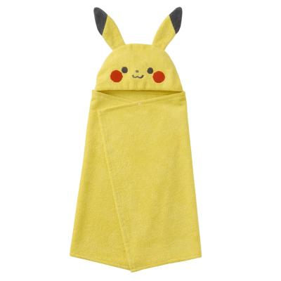 モンポケ ピカチュウフード付きバスタオル