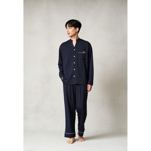モイストスムース スタンドカラースリープウェア MEN（一般医療機器）ネイビー M→Lサイズ