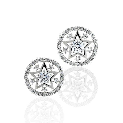 【高島屋限定】<ファイブ ポインテッド スター>Ptダイヤモンドピアス