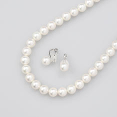 ナチュラルホワイト8.5mm珠 2点セット