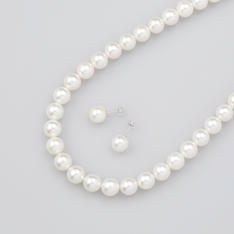 ナチュラルホワイト8.5mm珠 2点セット