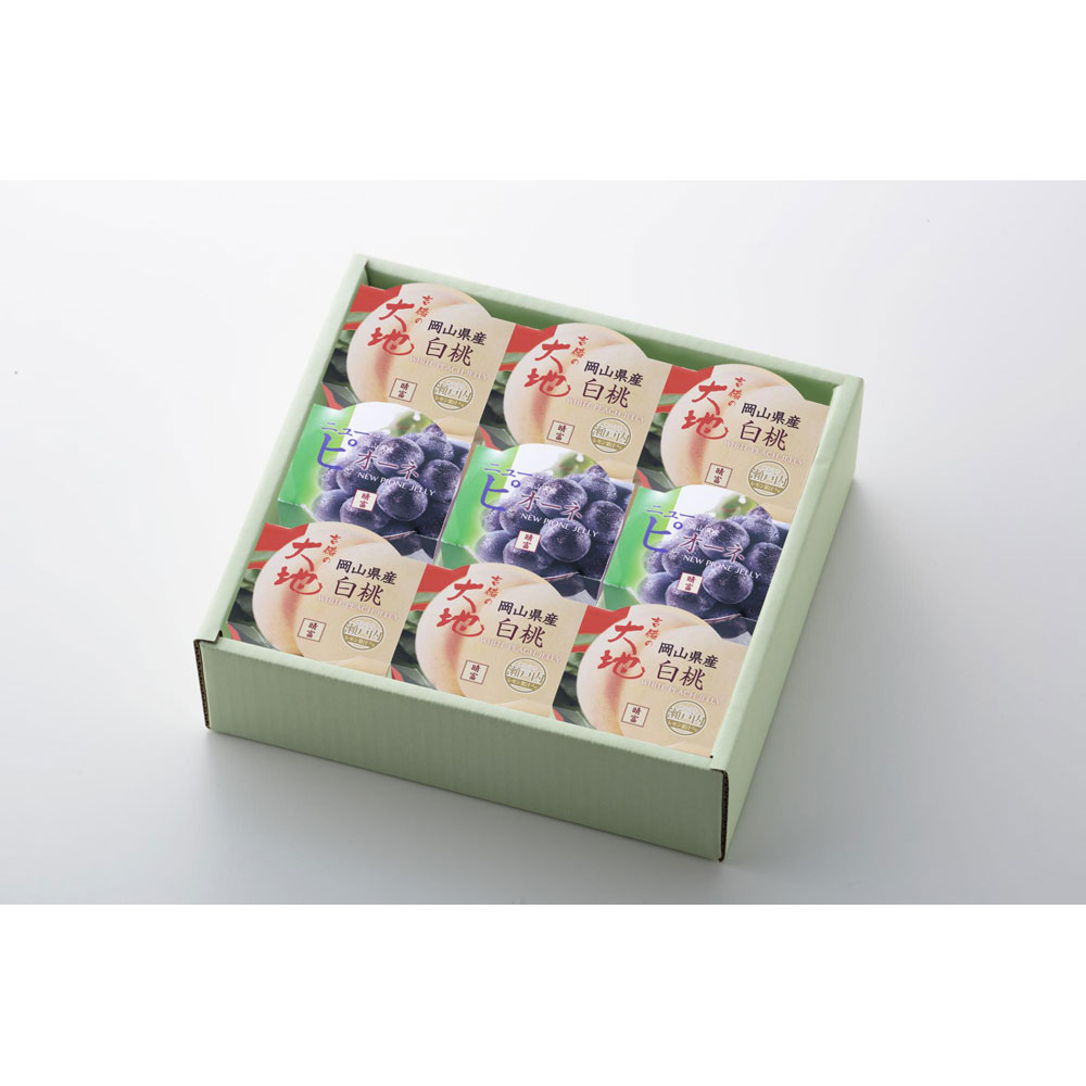 ＜季節限定＞白桃・ピオーネゼリー詰め合わせ