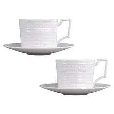 インタグリオ ティーカップ＆ソーサー ペア