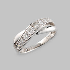 Ptダイヤリング（計0.5ct）