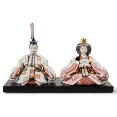雛人形(花文様/特別限定版)名入れ立札プレゼント