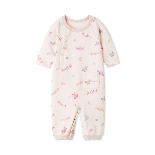 ［BABY］新生児キャンディ柄2WAYオール