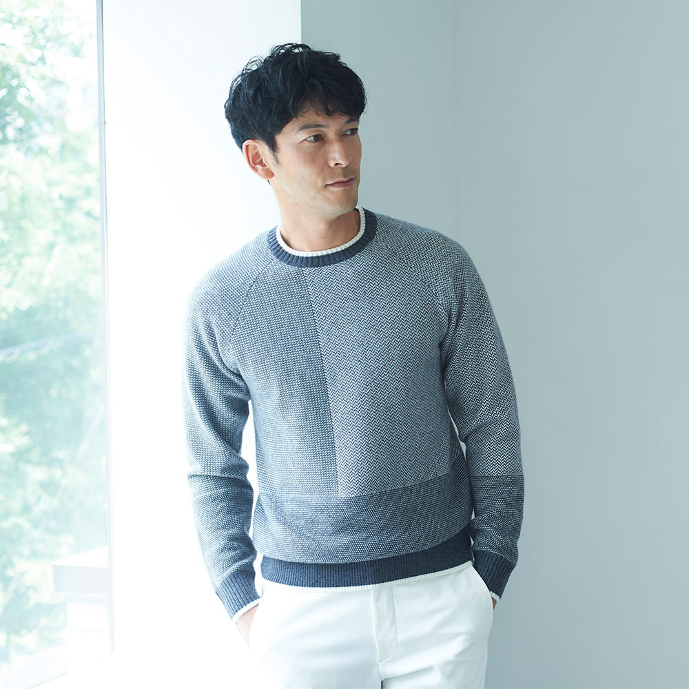 カシミヤクレイジー柄クルーネックセーター 商品詳細 高島屋オンラインストア