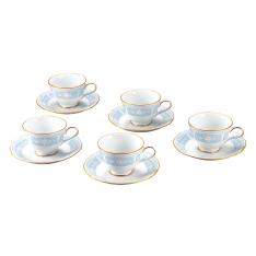 レースウッドゴールド　ティー・コーヒー碗皿セット（5客）