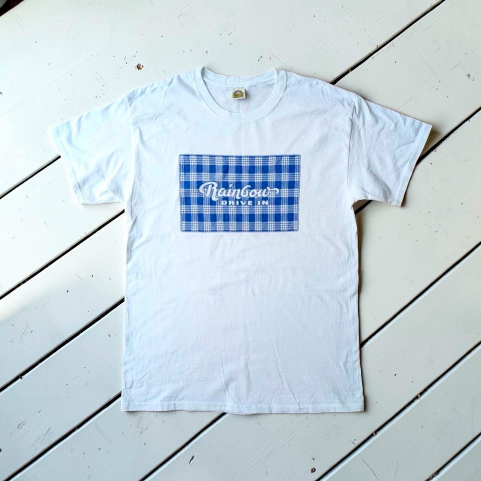 Rainbow DRIVE-IN Tシャツ PALAKA（大人用）ネイビー×ホワイト  S→Lサイズ