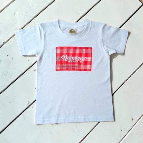 Rainbow DRIVE-IN Tシャツ PALAKA（子供用） レッド×ホワイト 4T→12サイズ