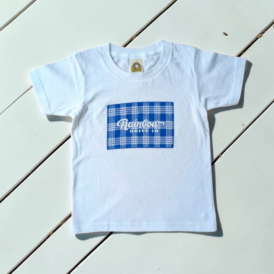 Rainbow DRIVE-IN Tシャツ PALAKA（子供用） ネイビー×ホワイト  4T→12サイズ