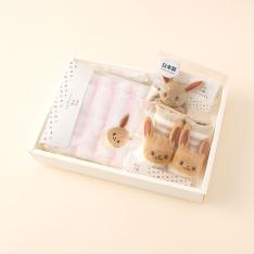 モンポケ 小物ギフト3点セット（タオルハンカチ・ソックス・ラトル）イーブイ