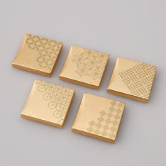 福招き箸置き 五つ小紋