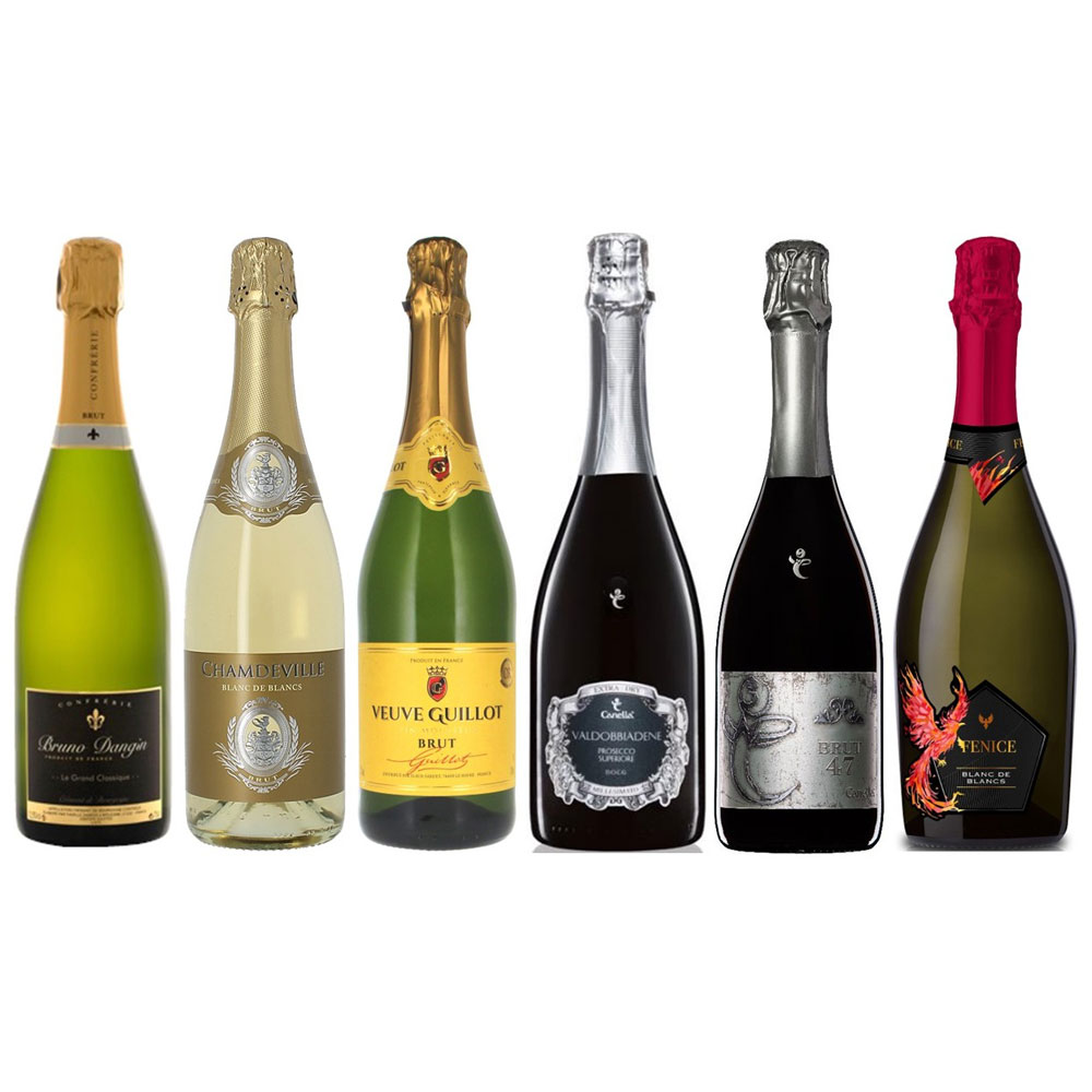 福袋 クレマンもプロセッコも入ったフランス・イタリア辛口スパークリング6本セット