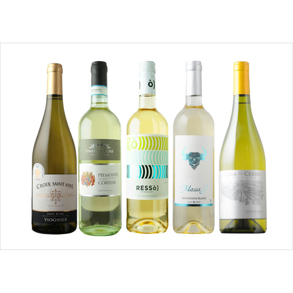 福袋 味わいの違いを楽しむ品種飲みくらべ白ワイン5本セット