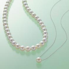 アコヤ真珠（約7.5～8.0mm未満珠）ネックレス・アコヤ真珠（約7.5mm珠）スルーネックレス2点セット