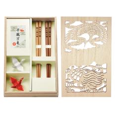 千鶴万亀 箸・箸置揃 紅白