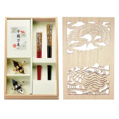 千鶴万亀 箸・箸置揃 金銀