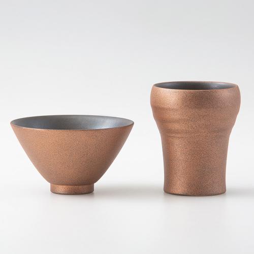 <波佐見焼 筒山太一窯>銅器彩nagami カップ・碗セット