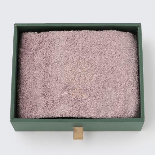 オーガニックコットン フェイスタオル1枚入り ギフトセット ピンク