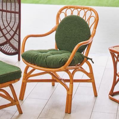 カリモク家具 ラウンド椅子 籐編み ラタン 背もたれ ① 【公式通販】