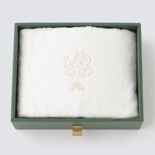 オーガニックコットン ハンドタオル1枚入り ギフトセット ホワイト