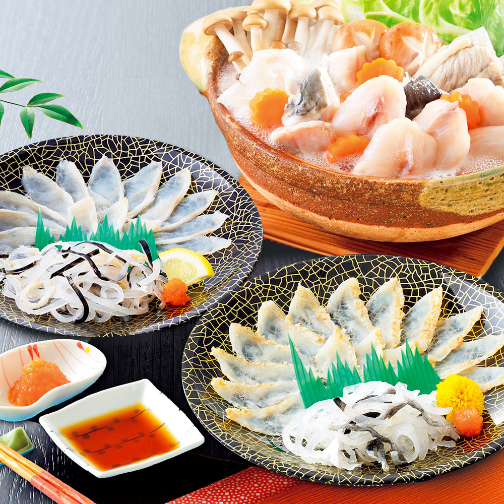 冷凍】ふく太郎本部 とらふく 刺身セット(2人前) 22V 産地直送 かえし 
