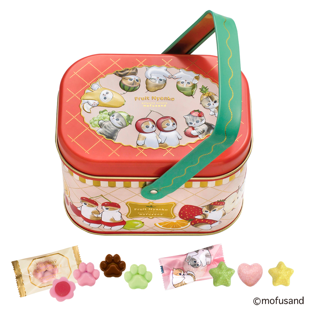 【バレンタインデー】＜ぷにゅっところっと mofusand＞にゃんこピクニック缶