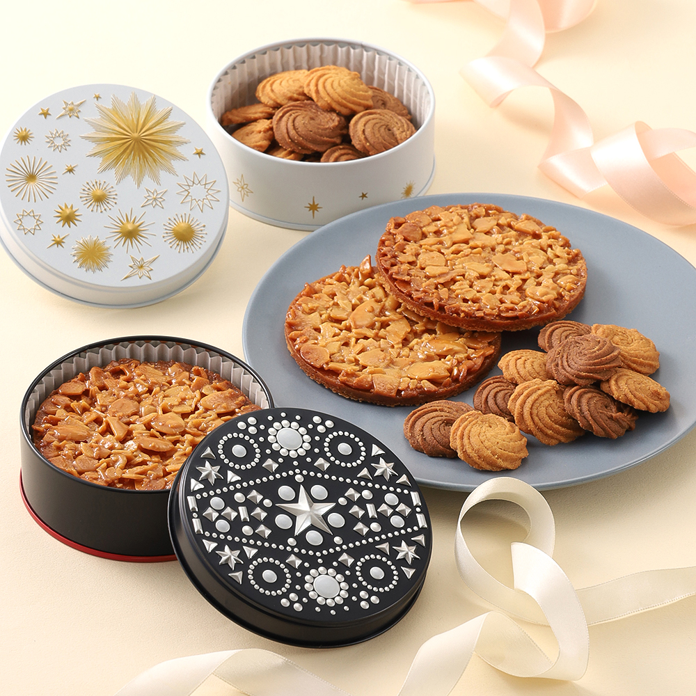 発酵バターのフロランタン・佐渡の塩＆シナモンクッキー缶セット