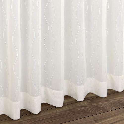 ＜サレルノ＞定型サイズカーテン1枚（受注生産品）遮熱ミラーレースカーテン