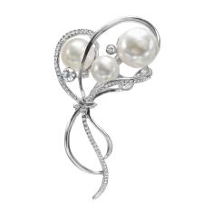 貝パールエレガントブローチ