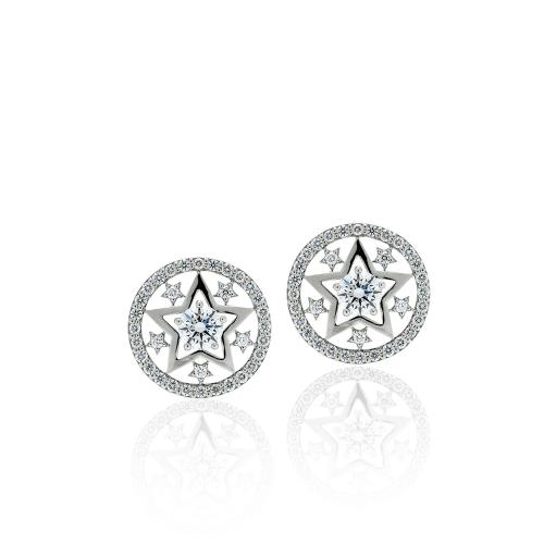 Five-pointed Star 五芒星 Ptダイヤモンドピアス