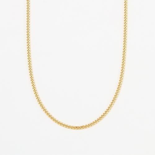 ＜喜平＞K18キヘイネックレス2面カットシングル 60cm 10g