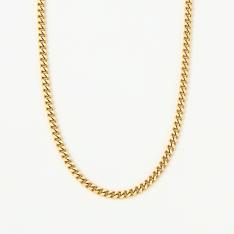 ＜喜平＞K18キヘイネックレス2面カットシングル 60cm 30g