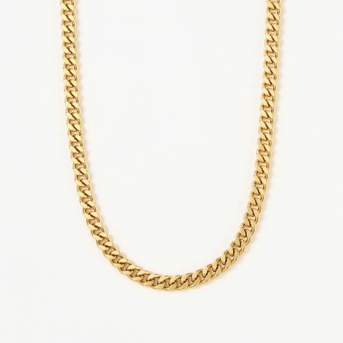 ＜喜平＞K18キヘイネックレス2面カットシングル 60cm 50g