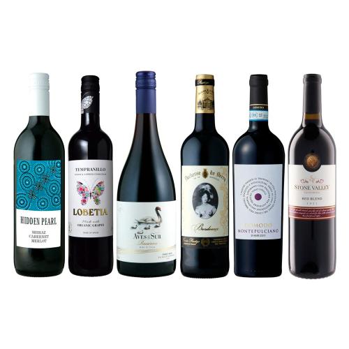 世界の赤ワイン飲み比べ6本セット
