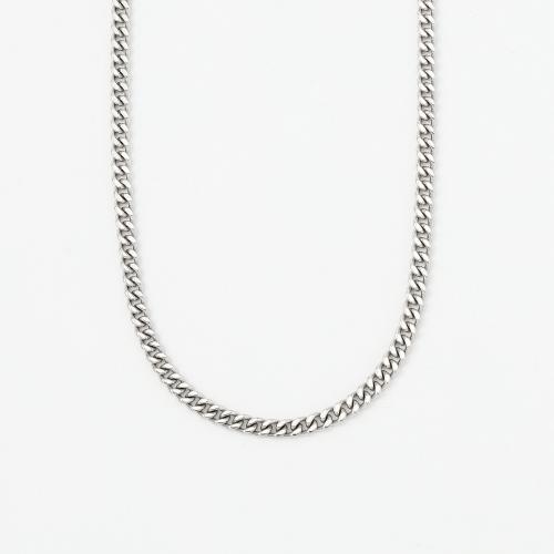 ＜喜平＞PTキヘイネックレス2面カットシングル 60cm 50g