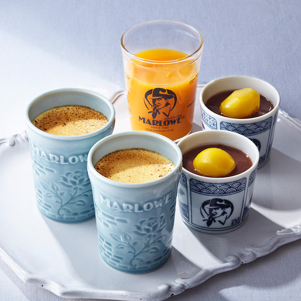 限定ブルー陶器と涼菓のセット