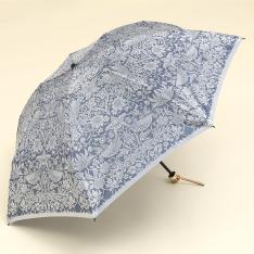 ＜V&A＞折りたたみ雨傘（イチゴ泥棒ジャカード織）
