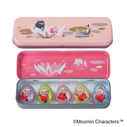 ＜ムーミン × メリーチョコレート＞リトルミイの水遊び（パフ イン ミルクチョコレート）×2缶セット
