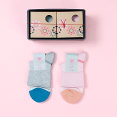 <くつろぎセット>口ゴムがなくしめつけないゆるっとくつした 薄地 2足入