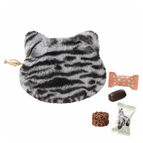 ＜ねこみゃみれ＞もふにゃふポーチ（サバトラ）