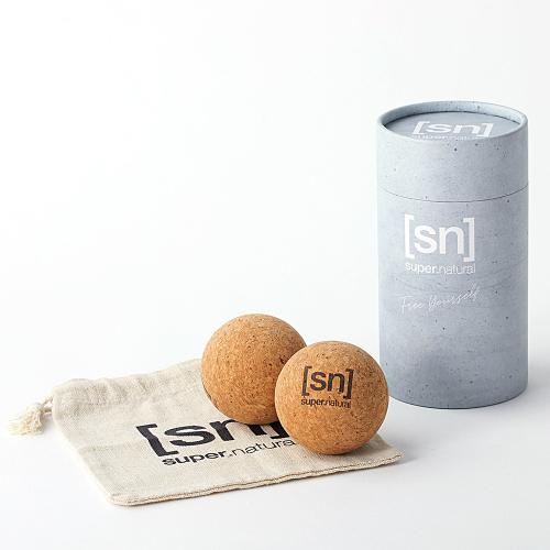 コルク素材ストレッチボール 2個セット 収納袋つき