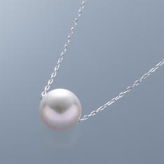 アコヤ真珠スルーネックレス（約8.5mm珠・K18WG）